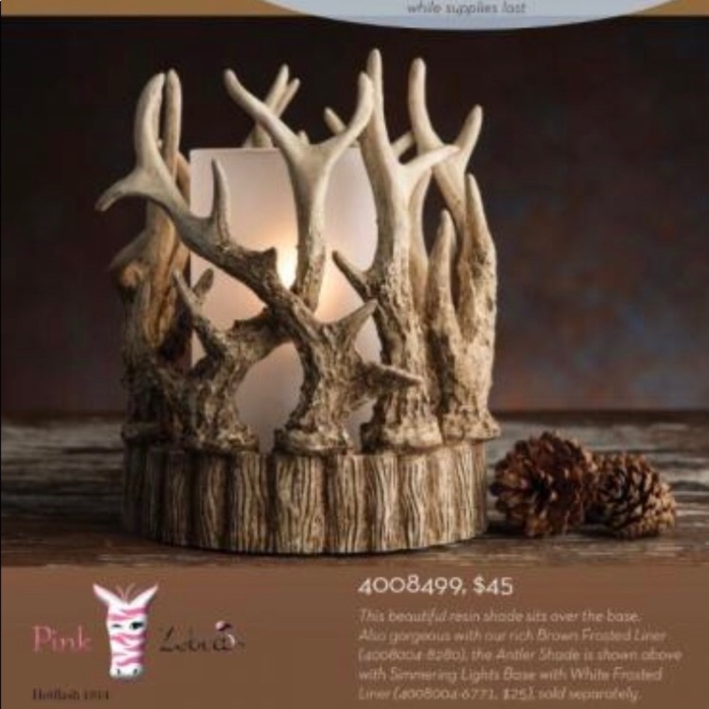 Pink Zebra Antler Shade